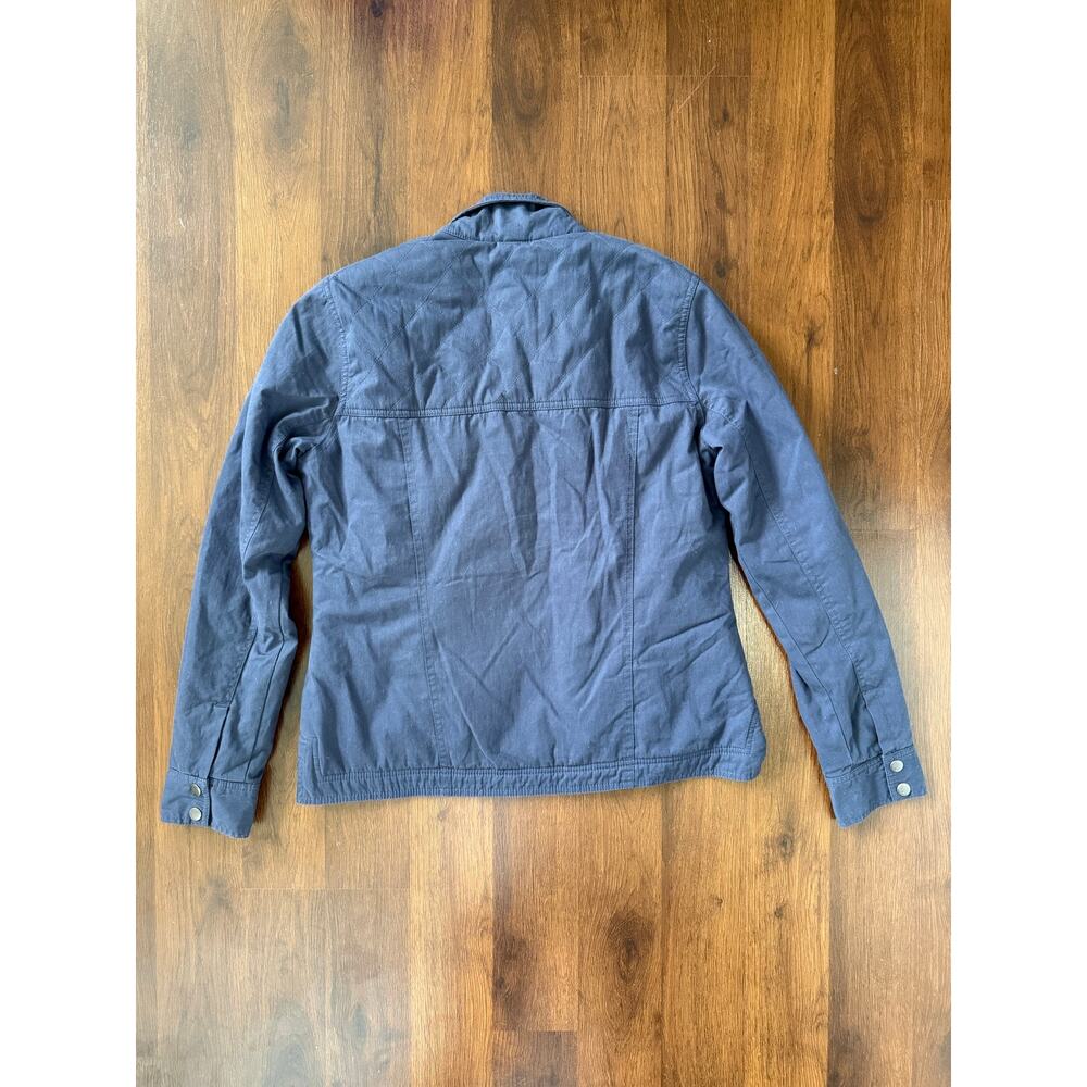 Toad & Co Kenai Quilted Canvas Jacket Blue Sz S Chore Utility Flannel Lined - Picture 2 of 8